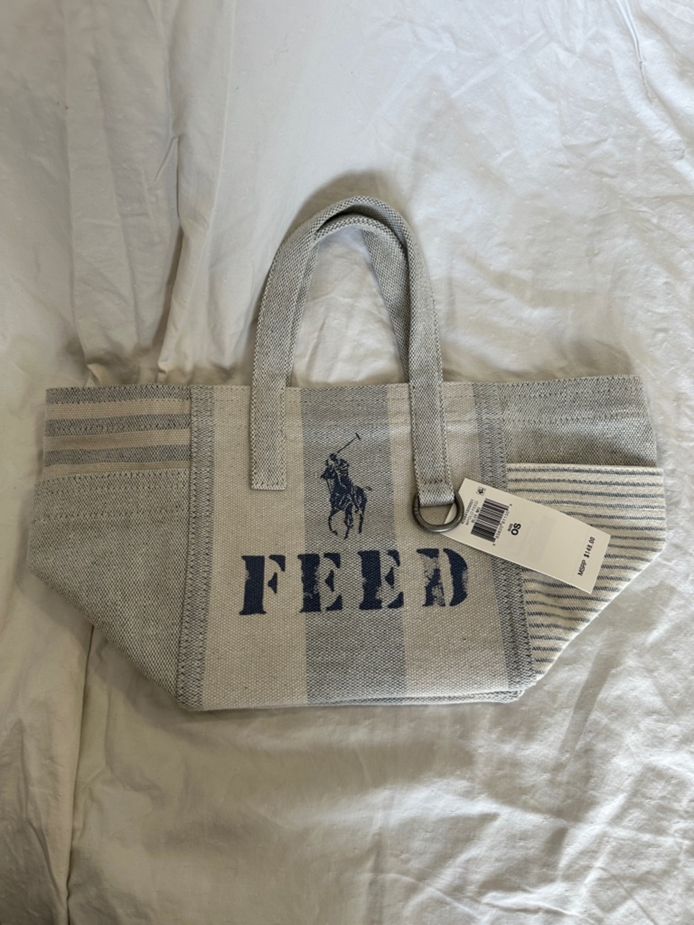 Fendi Cream Canvas Tote with Black Logo